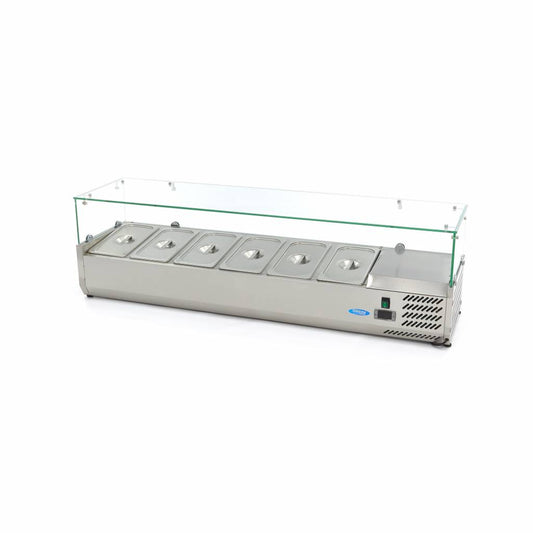 Vetrina Refrigerata Portacondimenti - 150cm - adatto a 6 x 1/3 GN – MAXIMA 09400326