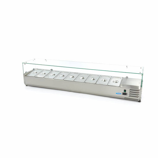 Vetrina Refrigerata Portacondimenti - 200cm - adatto a 9 x 1/3 GN – MAXIMA 09400335