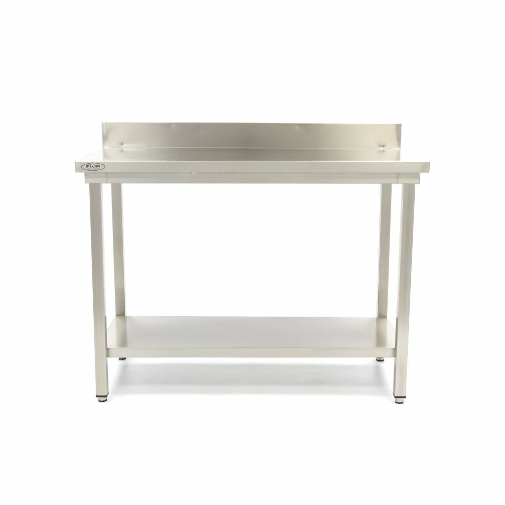 Tavolo in Acciaio Inox - 120 x 70cm - Altezza Regolabile - con Schienale – MAXIMA 09364033