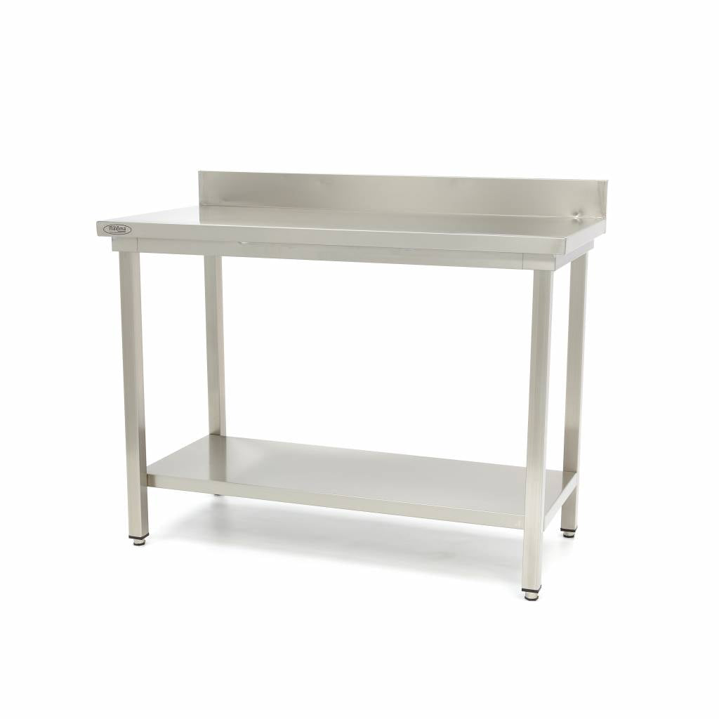Tavolo in Acciaio Inox - 200 x 70cm - Altezza Regolabile - con Schienale – MAXIMA 09364045 – dettaglio 2