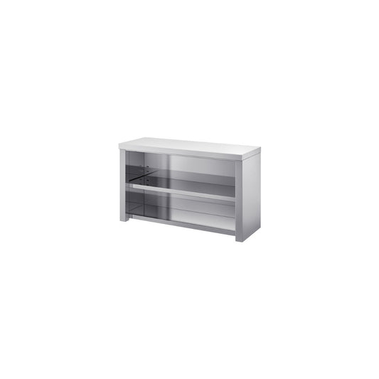 Armadietto pensile a giorno mm.1600x400x600 h – INOX BIM PA.16