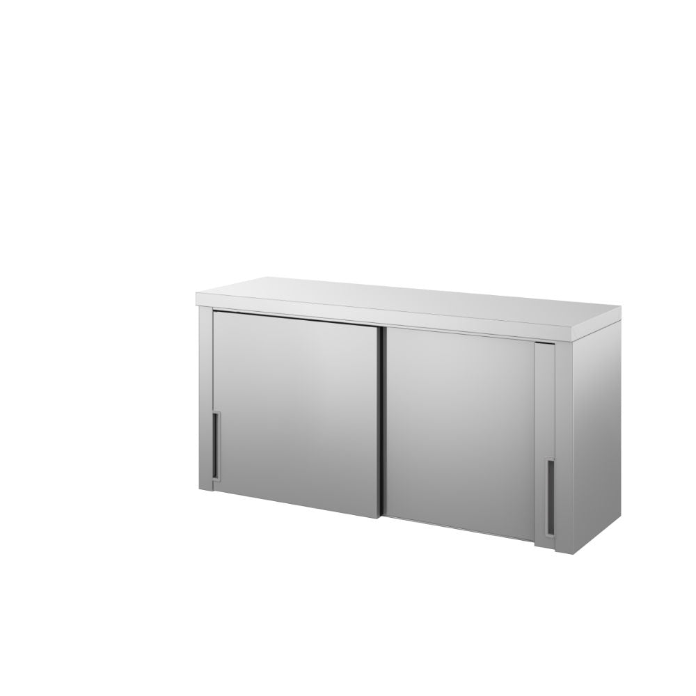 Armadietto pensile con ante scorrevoli ripiani lisci mm.2000x400x600 h – INOX BIM PS.20