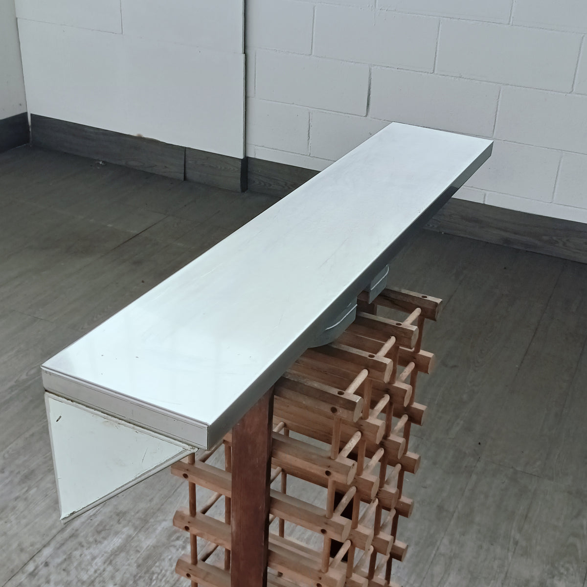 mensola in acciaio inox per cucina 100 x 20 cm