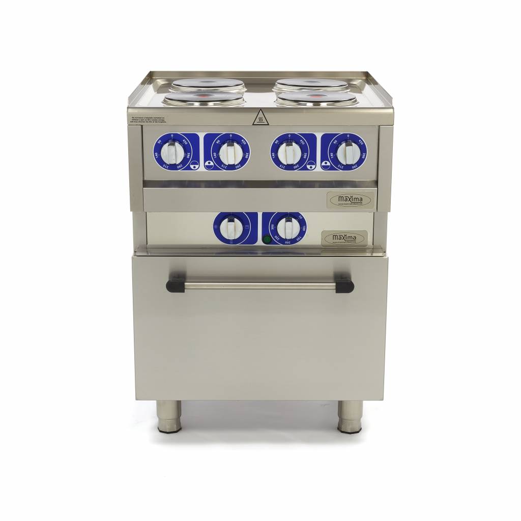 Piano cottura elettrico 4 fuochi con forno - 60 x 60 cm | Profondità 60 cm – MAXIMA 09391540 – dettaglio 2