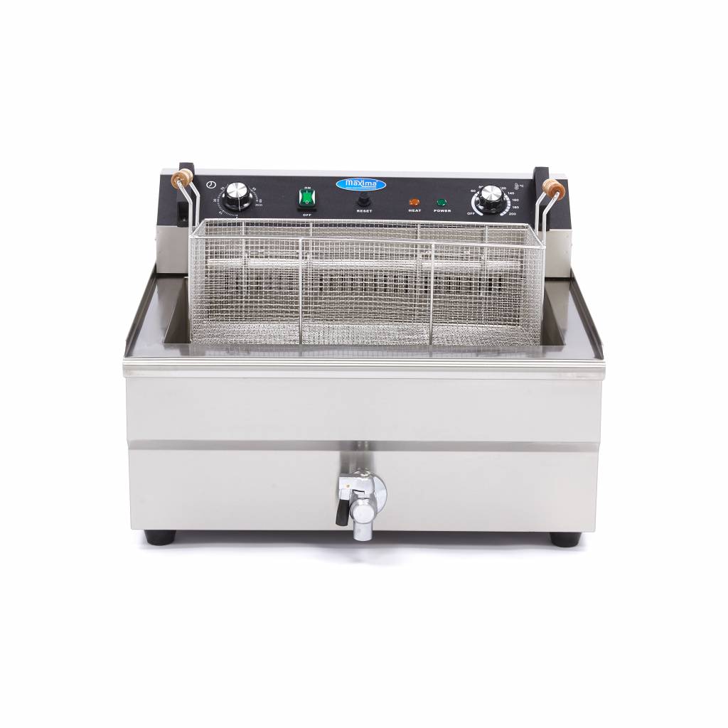 Friggitrice - 30L - 1 Cestello - con Rubinetto di Scarico – MAXIMA 09365021 – dettaglio 2