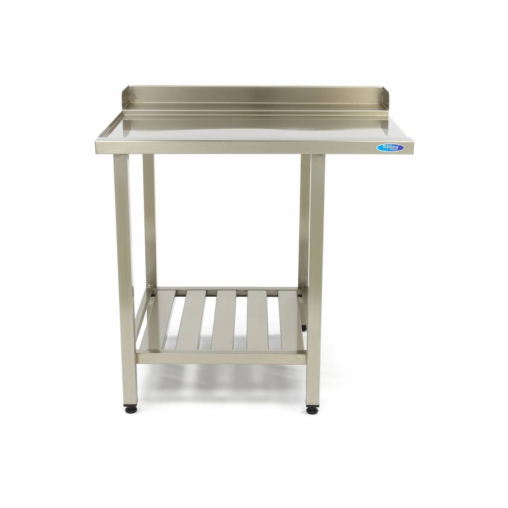 Tavolo per Lavastoviglie - 120 x 75cm - a Sinistra - con Schienale e Ripiano di Stoccaggio – MAXIMA 09201037 – dettaglio 2