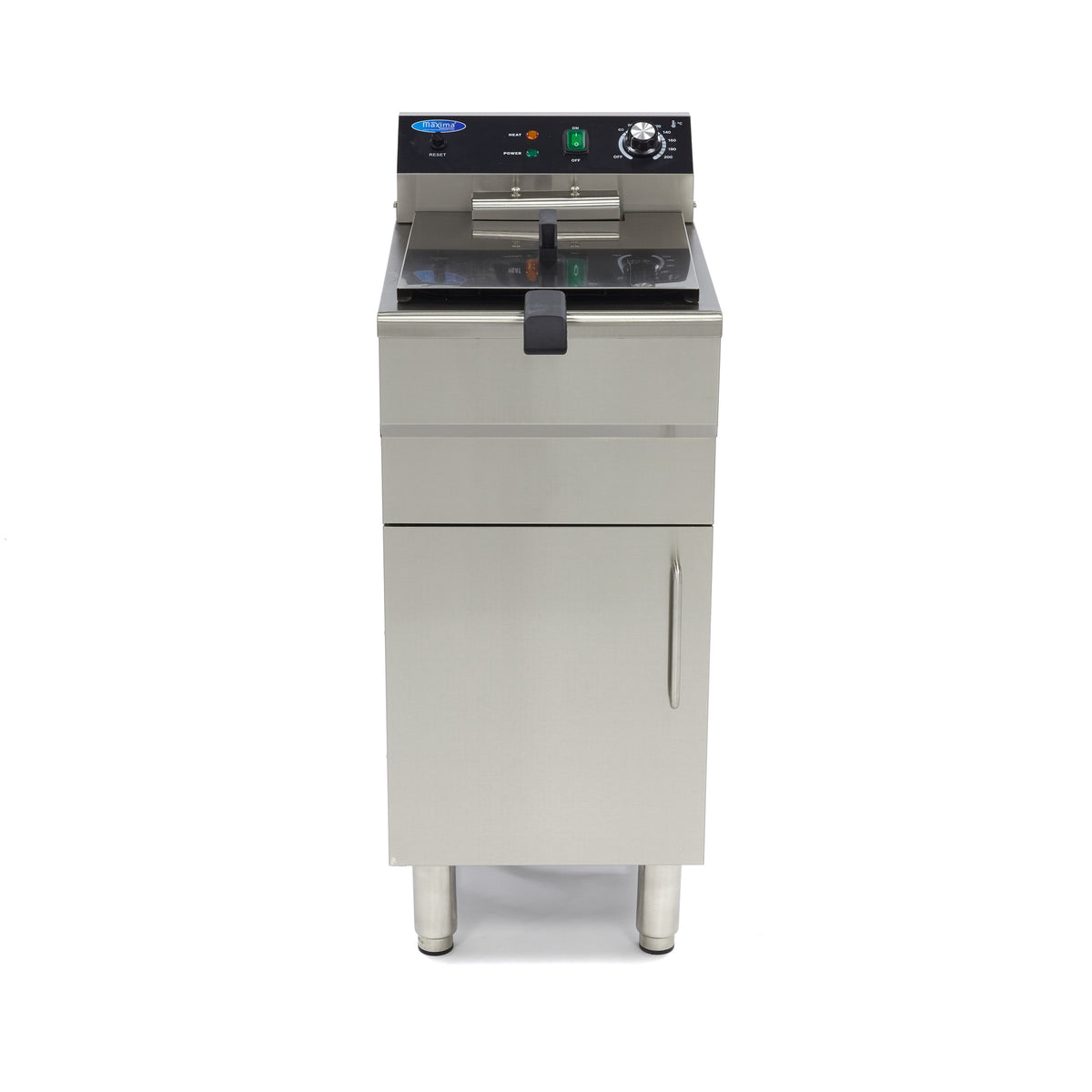 Friggitrice - 16L - 1 Cestello - con Rubinetto di Scarico e Base Armadiata - 400V – MAXIMA 09365155 – dettaglio 2