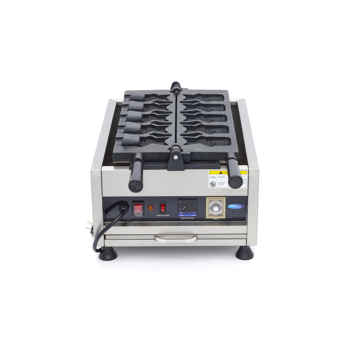 Piastra per Waffle - 5 Forme di Taiyaki / Pesce - Ruotabile - Digitale – MAXIMA 09374182 – dettaglio 2
