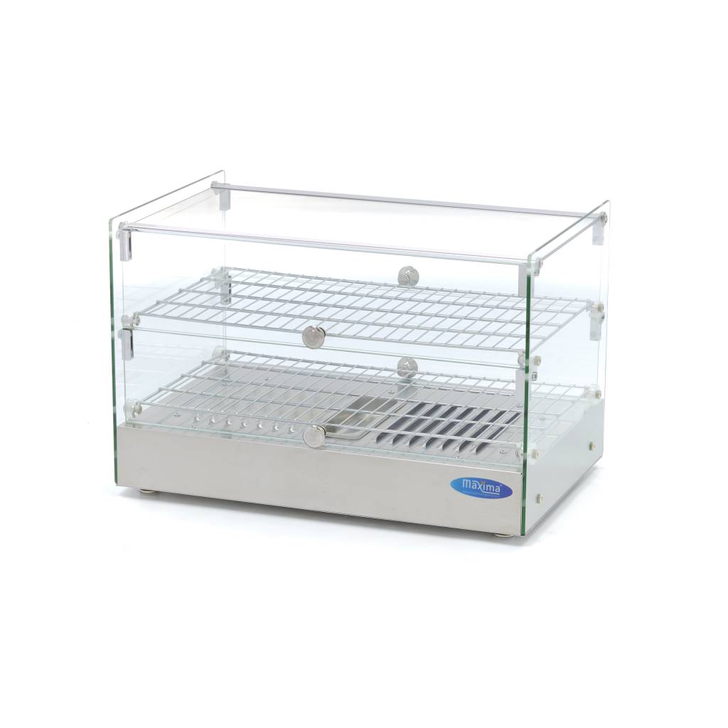 Espositore Riscaldato per Alimenti - 50L - 55cm - 2 Ripiani – MAXIMA 09400780