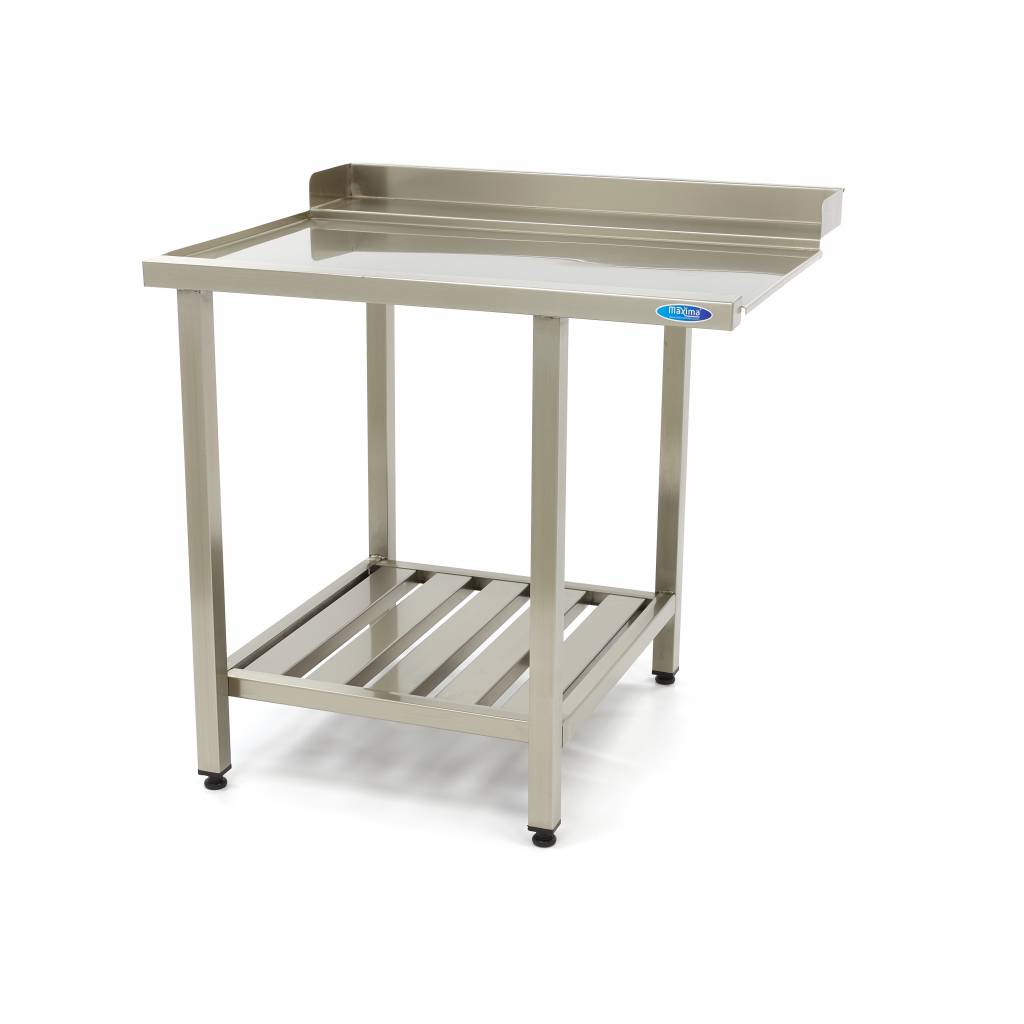 Tavolo per Lavastoviglie - 120 x 75cm - a Sinistra - con Schienale e Ripiano di Stoccaggio – MAXIMA 09201037