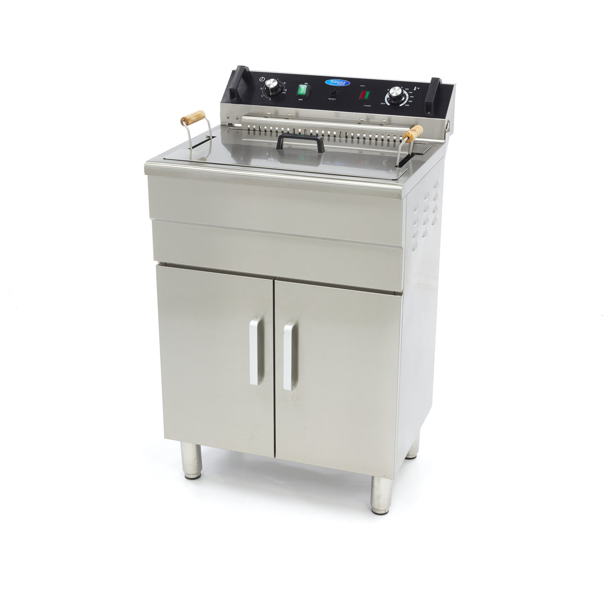 Friggitrice - 30L - 1 Cestello - con Rubinetto di Scarico e Base Armadiata – MAXIMA 09365232