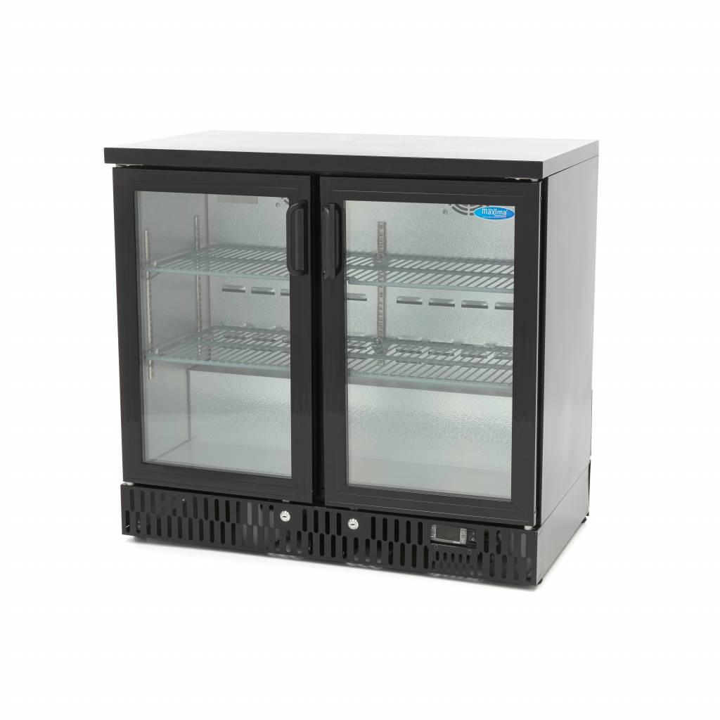 Frigo per Bevande - 2 Porte a Cerniera - 4 Ripiani Regolabili – MAXIMA 09400905