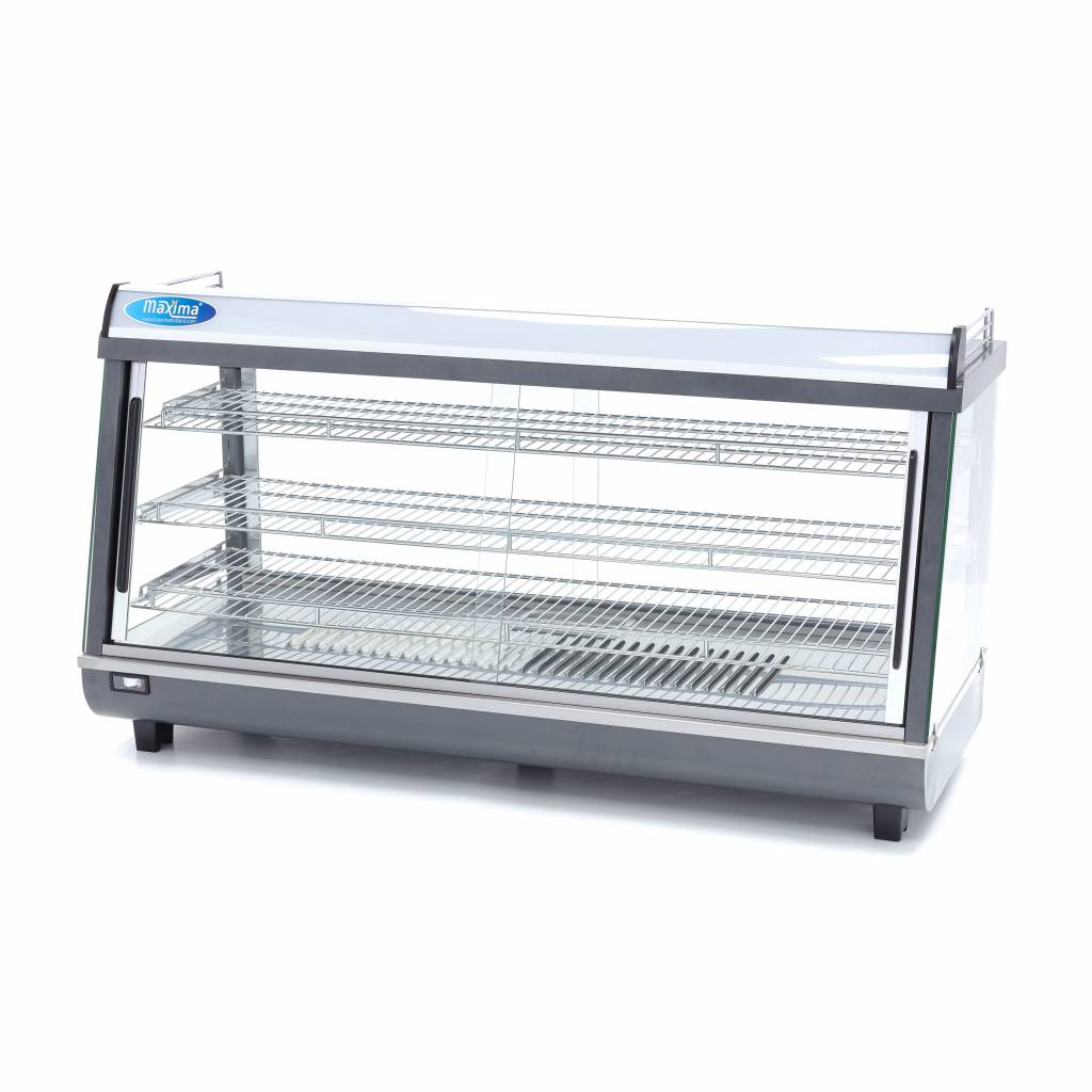 Espositore Riscaldato per Alimenti - 186L - 121,5cm - 3 Ripiani – MAXIMA 09400795