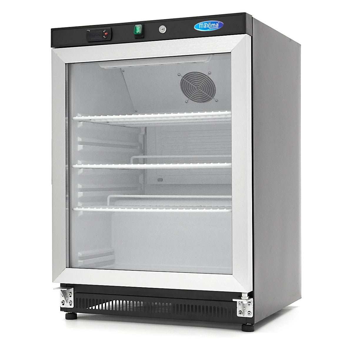 Frigorifero - 200L - Nero - con Porta in Vetro – MAXIMA 09405008