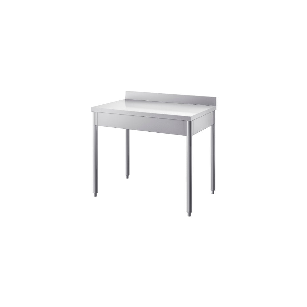 Tavolo su gambe in tubo tondo mm.1400x700x850/900 h – INOX BIM TTL.14A